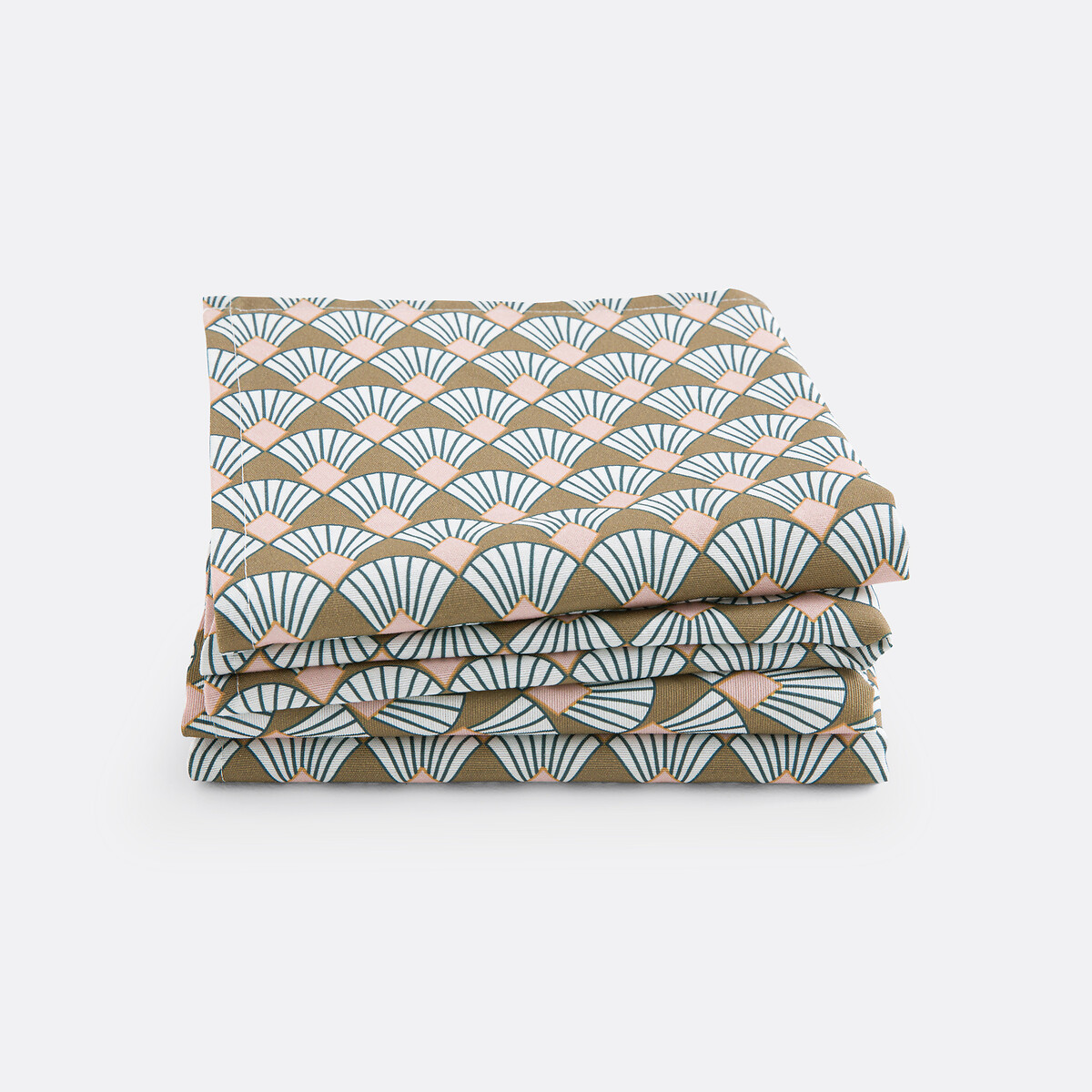 LA REDOUTE INTERIEURS<br>Conjunto de 4 guardanapos de mesa em tergal, Myrina