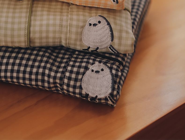 Finlies - Bijpassende pyjamaset voor koppels: geruite top met lange mouwen + broek