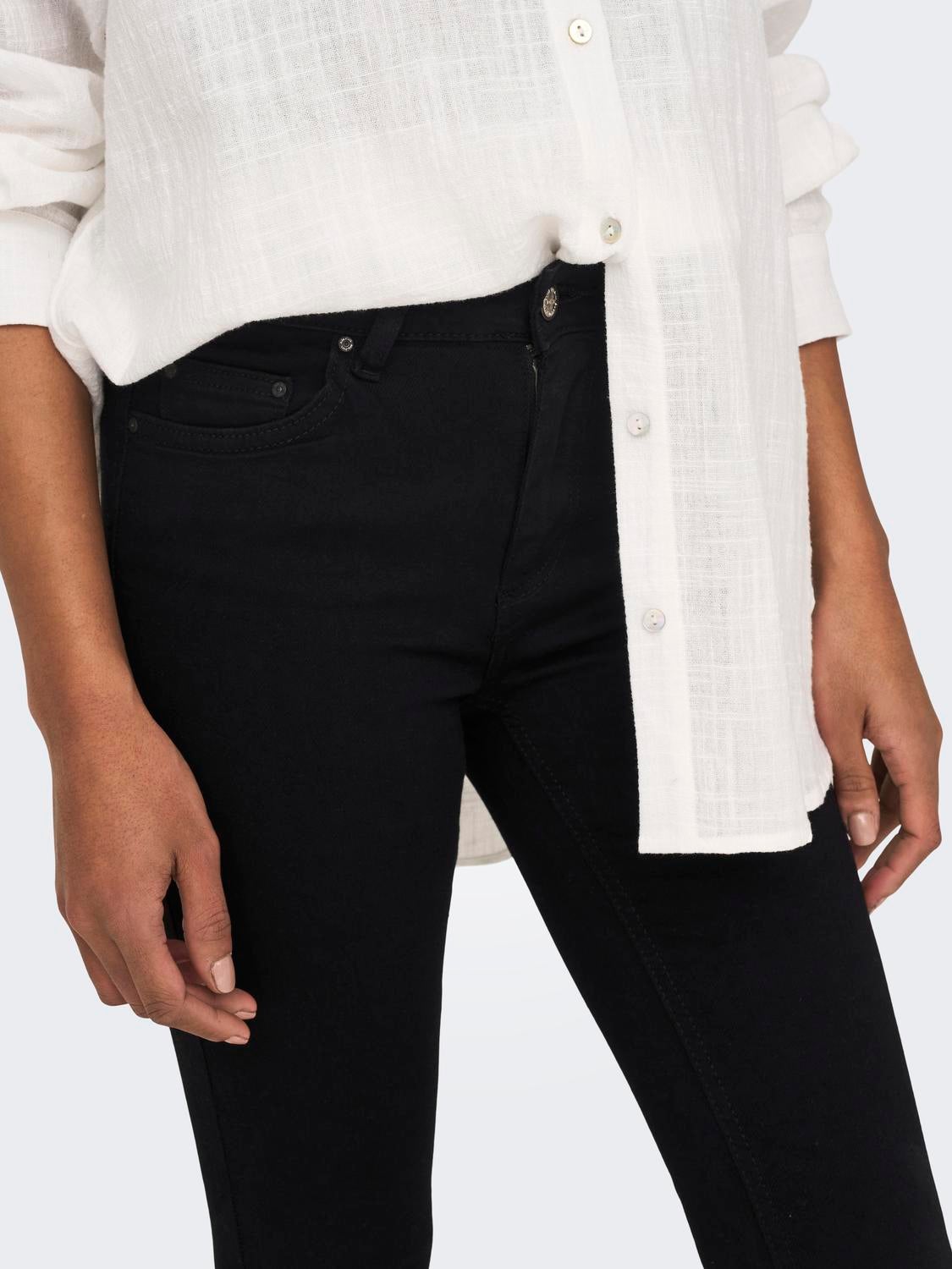 ONLBLUSH Mittlere Taille Skinny Fit Jeans Black Denim