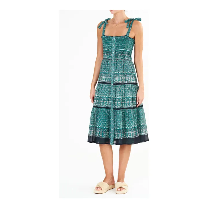M.A.B.E. Robe Mari Midi | Vert émeraude