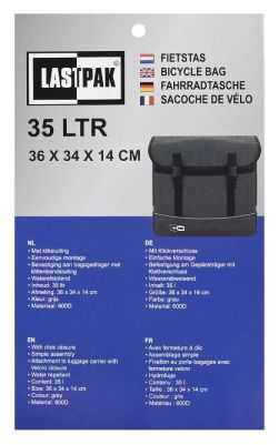 Sacoche à Vélo double pour vélos électriques étanche - 35L gris