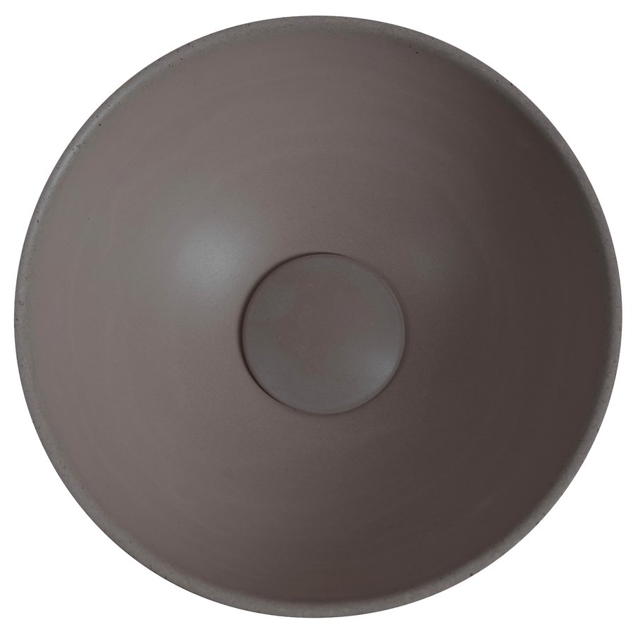 Sapho Minor toilet waskom beton 26cm donkerbruin met houder rechts