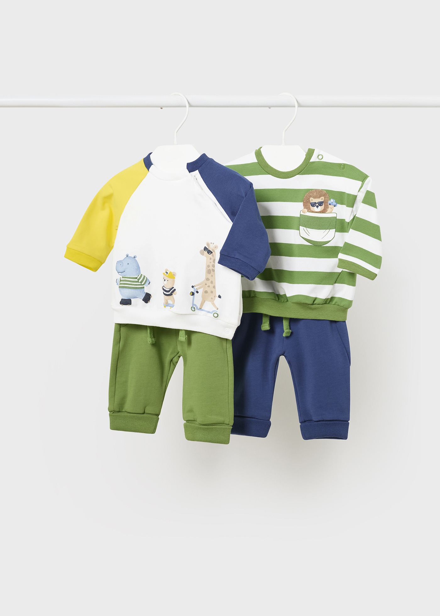Conjunto de moletom Better Cotton de 4 peças para recém-nascidos, Mate