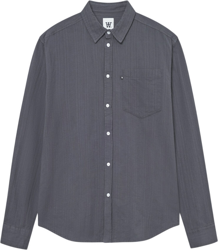Wood Wood WWDay Dobby Shirt Dark gray