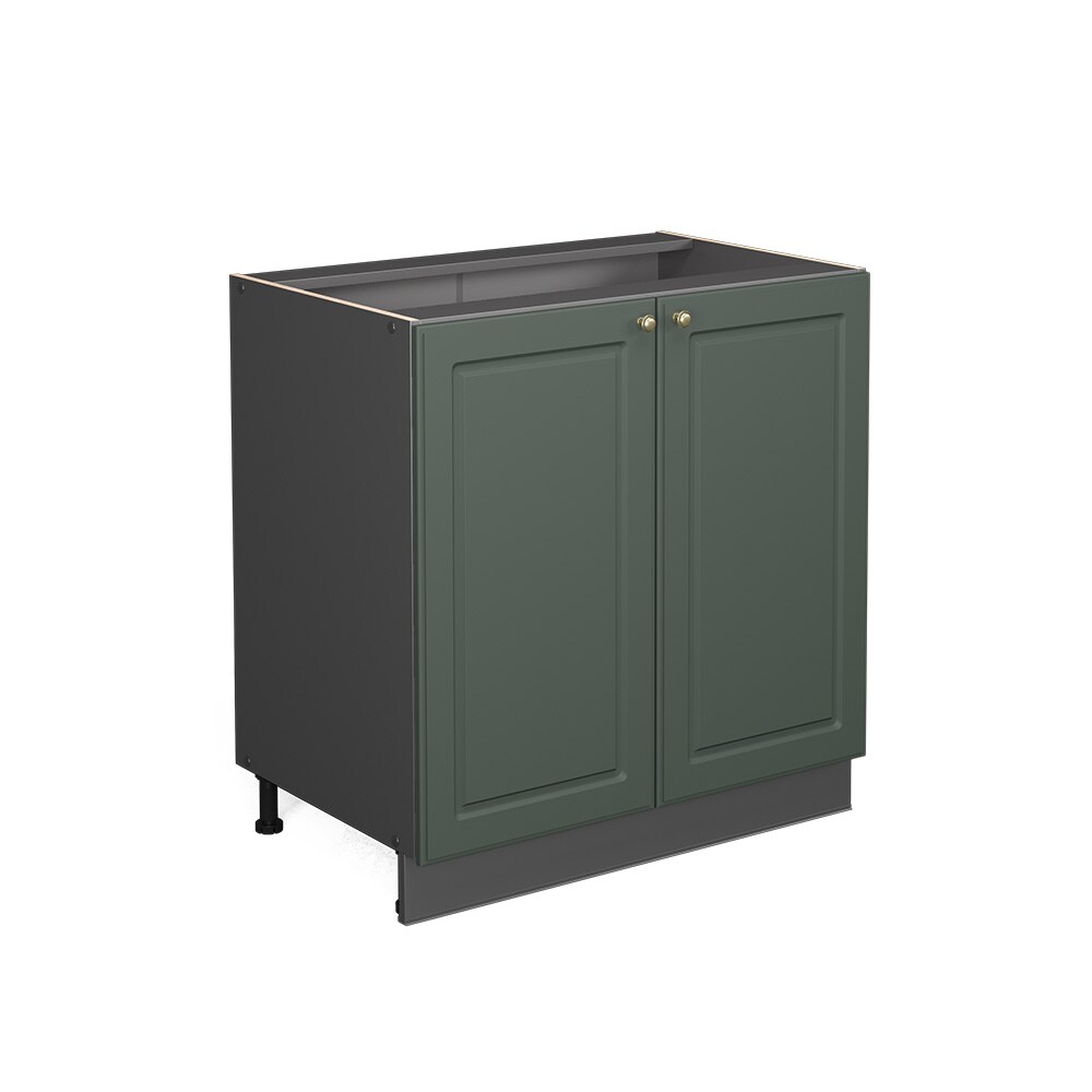 Vicco Unterschrank Küchenschrank Küchenmöbel Fame-Line Anthrazit Grün-Gold Landhaus 80 cm Küche Einbauküche Drehtür Einlegeboden Blende Küchenzeile