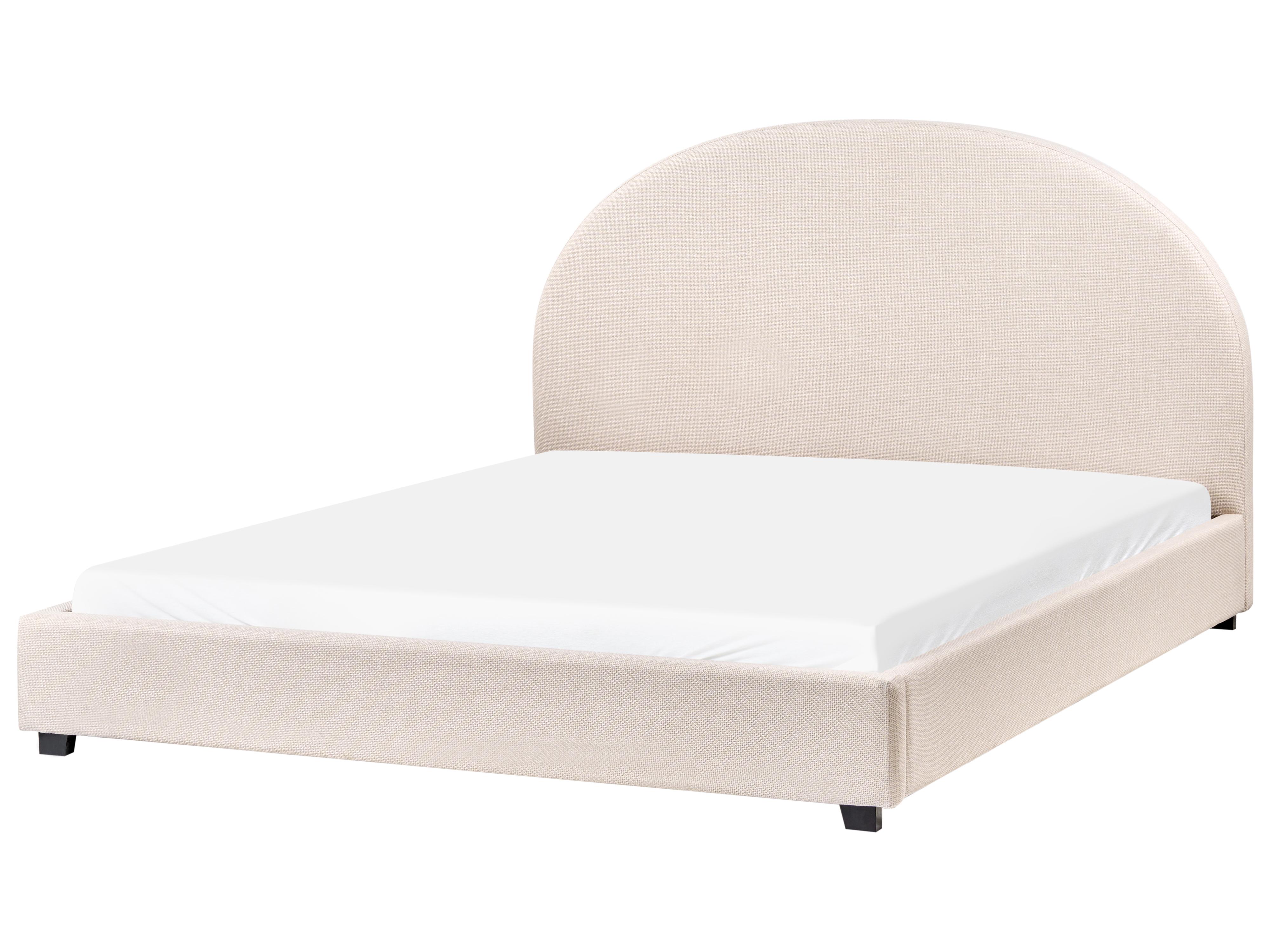 Bed Stof VAUCLUSE 160 x 200 cm Lichtbeige