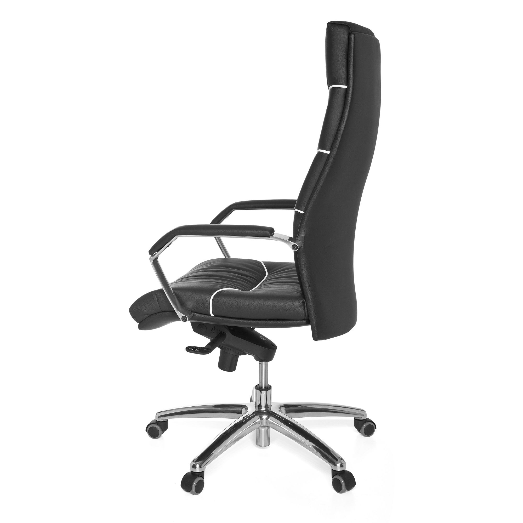 FineBuy XXL Chefsessel Echtleder schwarz Bürostuhl Drehstuhl Schreibtischstuhl