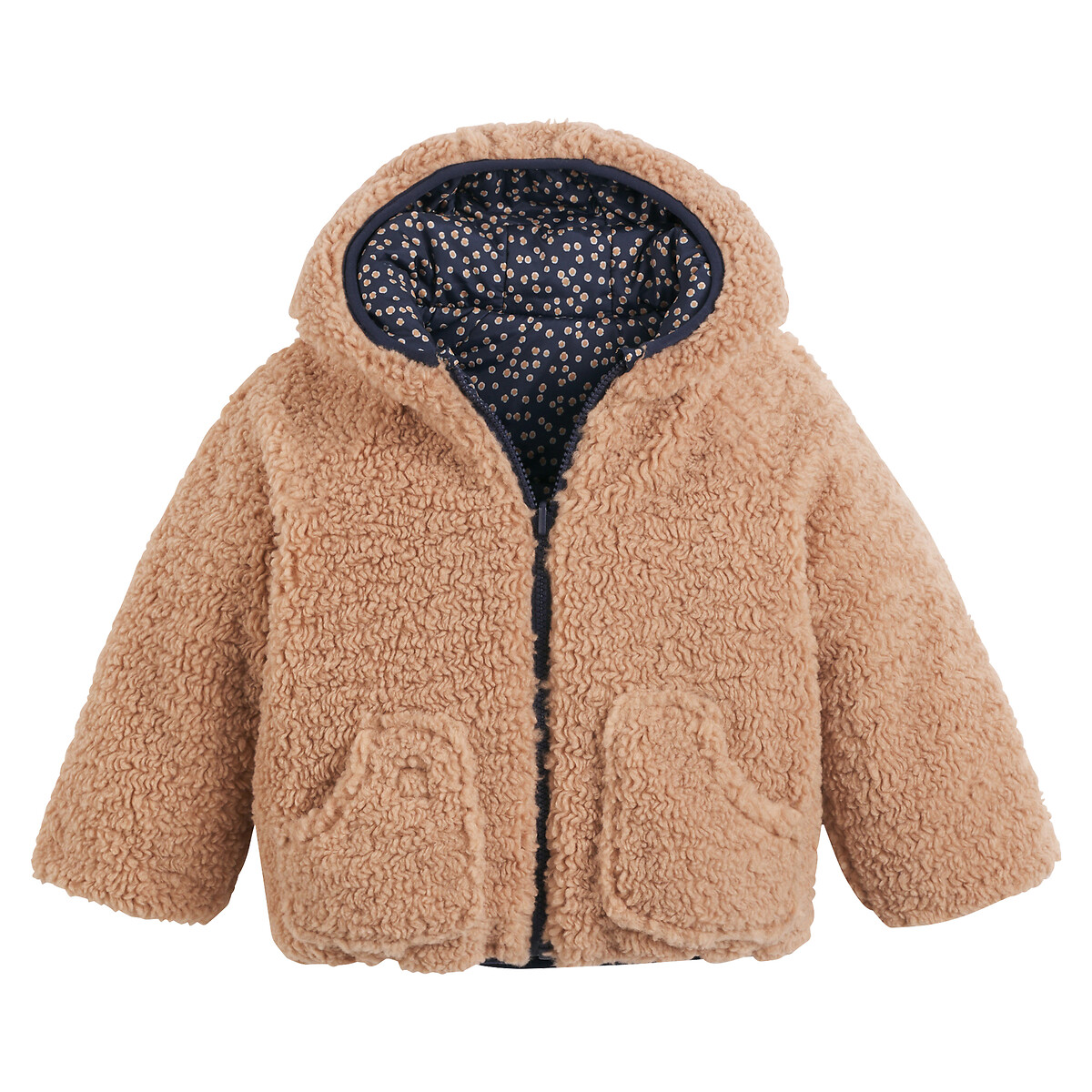 COLEÇÕES LA REDOUTE<br>Jaqueta quente reversível de plumas com capuz