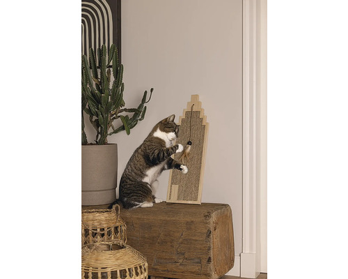 Krabplank ontworpen door Lotte Berit, hout, zeegras, 20 x 3 x 60 cm, beige