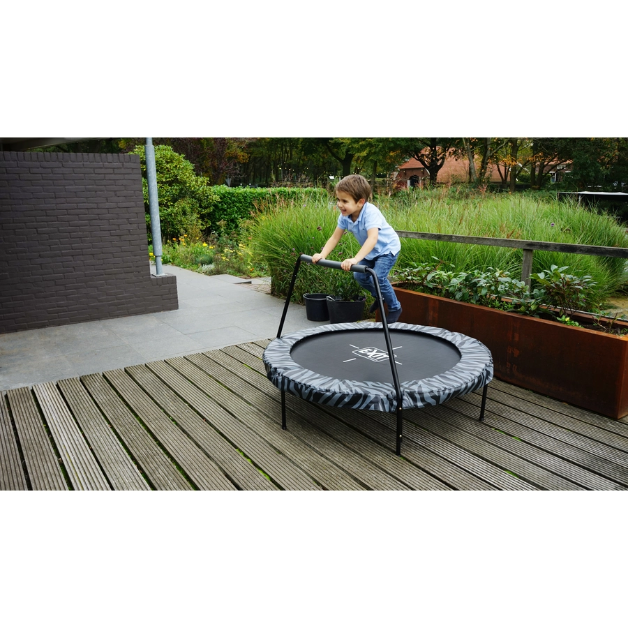 EXIT Tiggy junior Trampolin mit Griffstange ø 140 cm, schwarzgrau