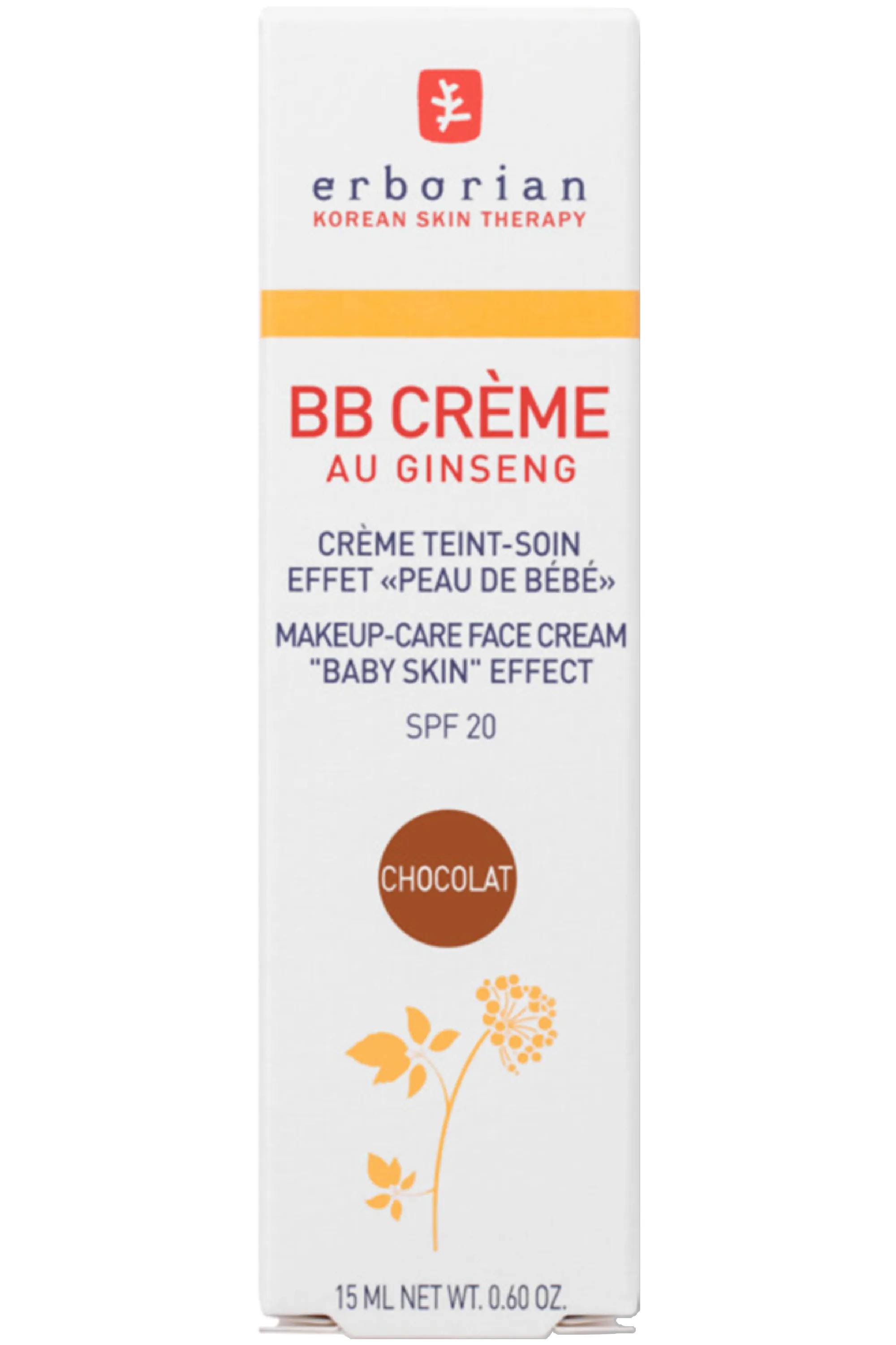 Erborian BB Crème au Ginseng SFP20 Chocolat-15 ml
