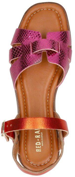 Red Rag Sandalen Plat fuchsia