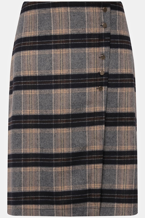 Landhaus Kilt, Karo, A-Linie, Schmuckknöpfe, Wickeloptik