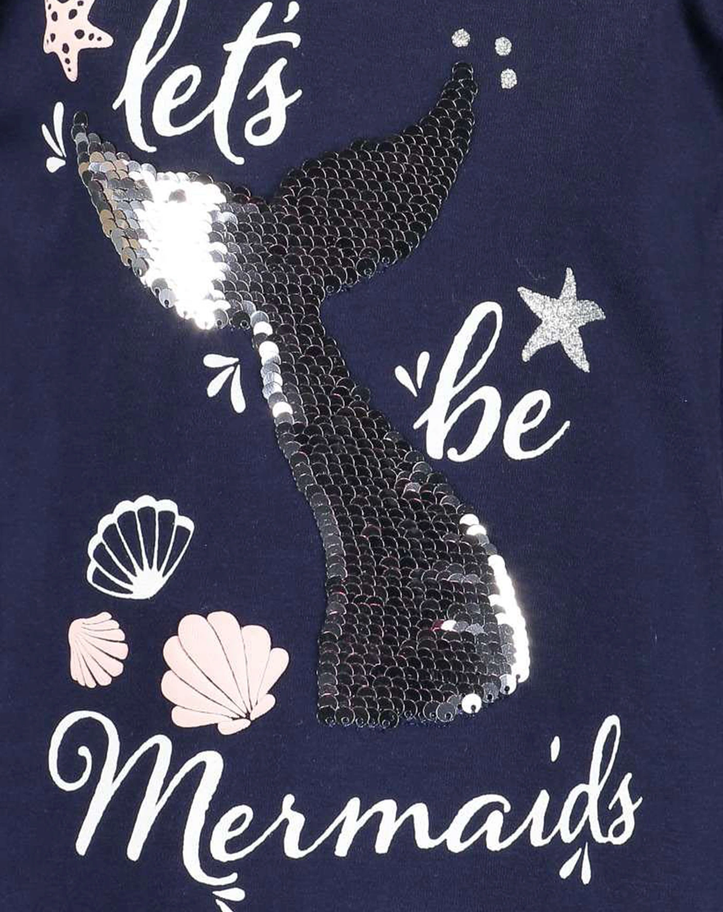 T-Shirt MERMAID mit Pailletten in nachtblau