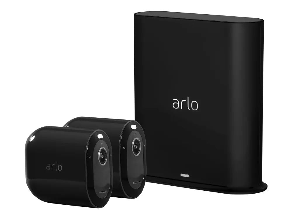 Arlo Pro 3 Wire-Free Security Camera System - Gateway   kamera(er) - trådløs (802.11b, 802.11g, 802.11n) - 2 kamera(er) - sort