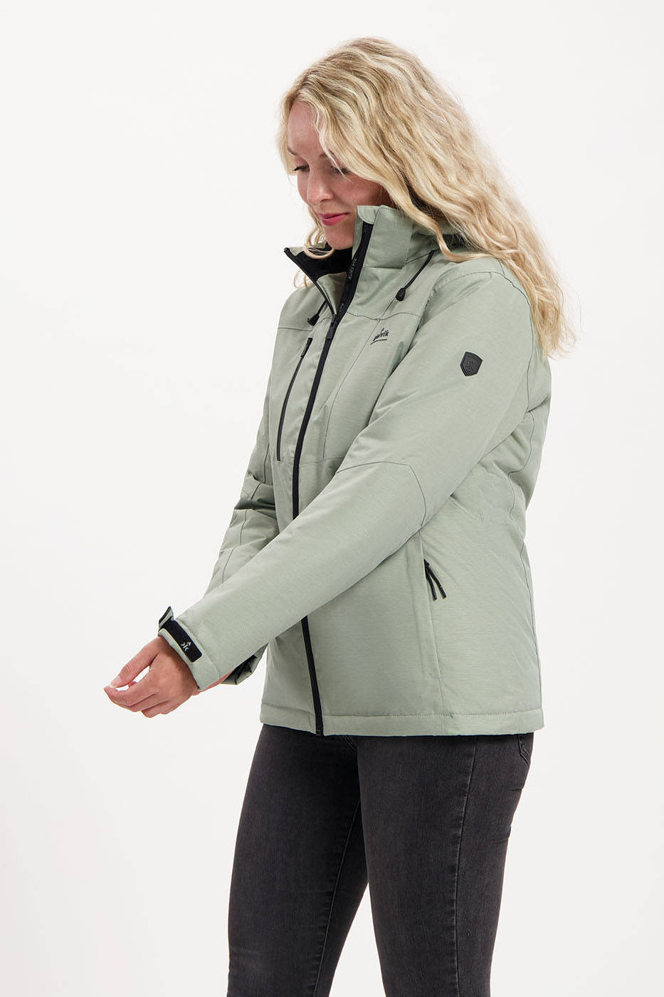 Kjelvik outdoor jas Linna lichtgroen
