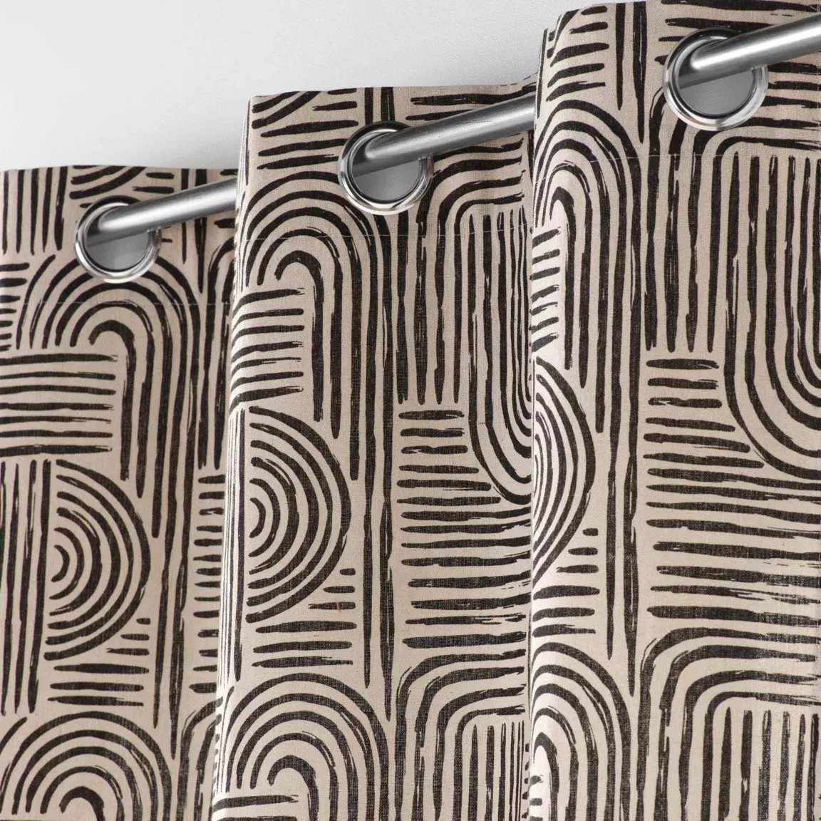 Rideau oeillets (140 x 240 cm) Pandore Noir