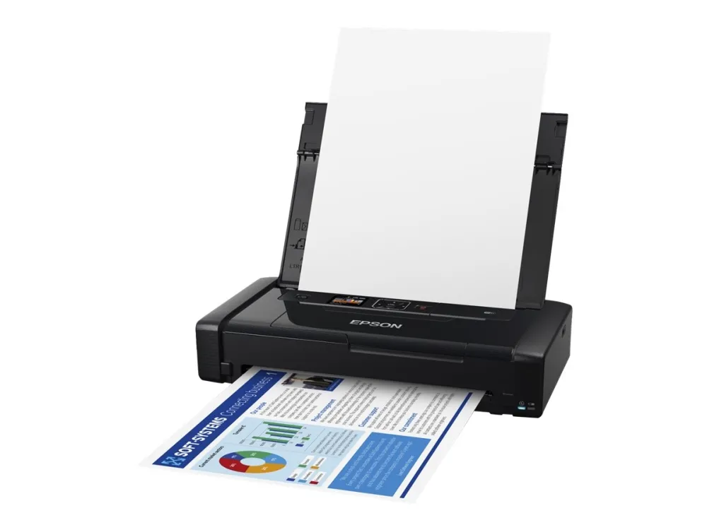 Epson WorkForce WF-110W - Printer - farve - blækprinter - A4 - 5760 x 1440 dpi - op til 7 spm (mono) / op til 4 spm (farve) - kapacitet: 20 ark - USB 2.0, Wi-Fi(n)