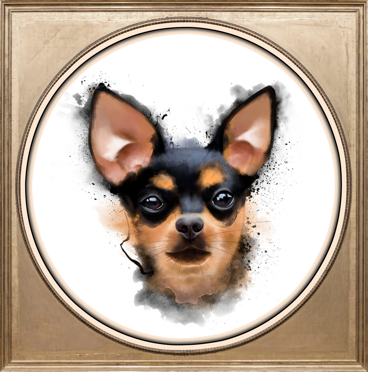 queence Acrylglasbild »Hund« Gemälde | Haustiere | Hund | Hunde | Hundebilder | Kunst Fine Art-Print in Galeriequalität