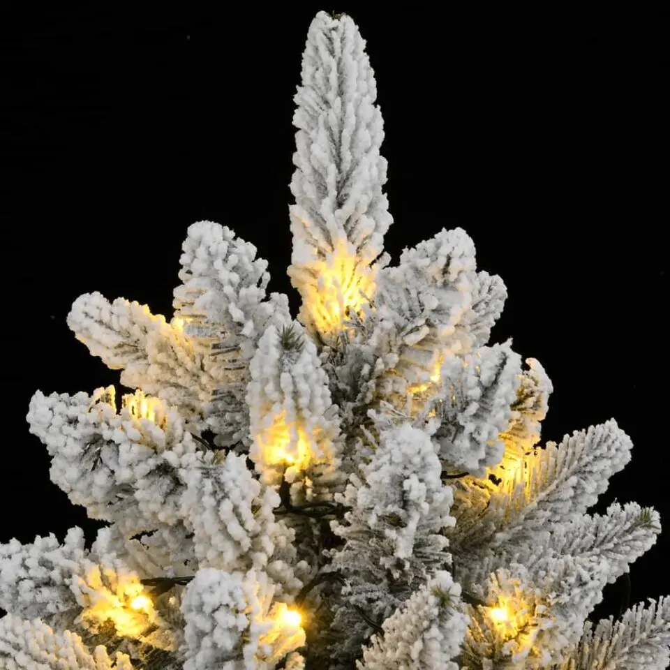 vidaXL - Kunstkerstboom met 150 LED's en sneeuw 150 cm - Groen en wit - PVC