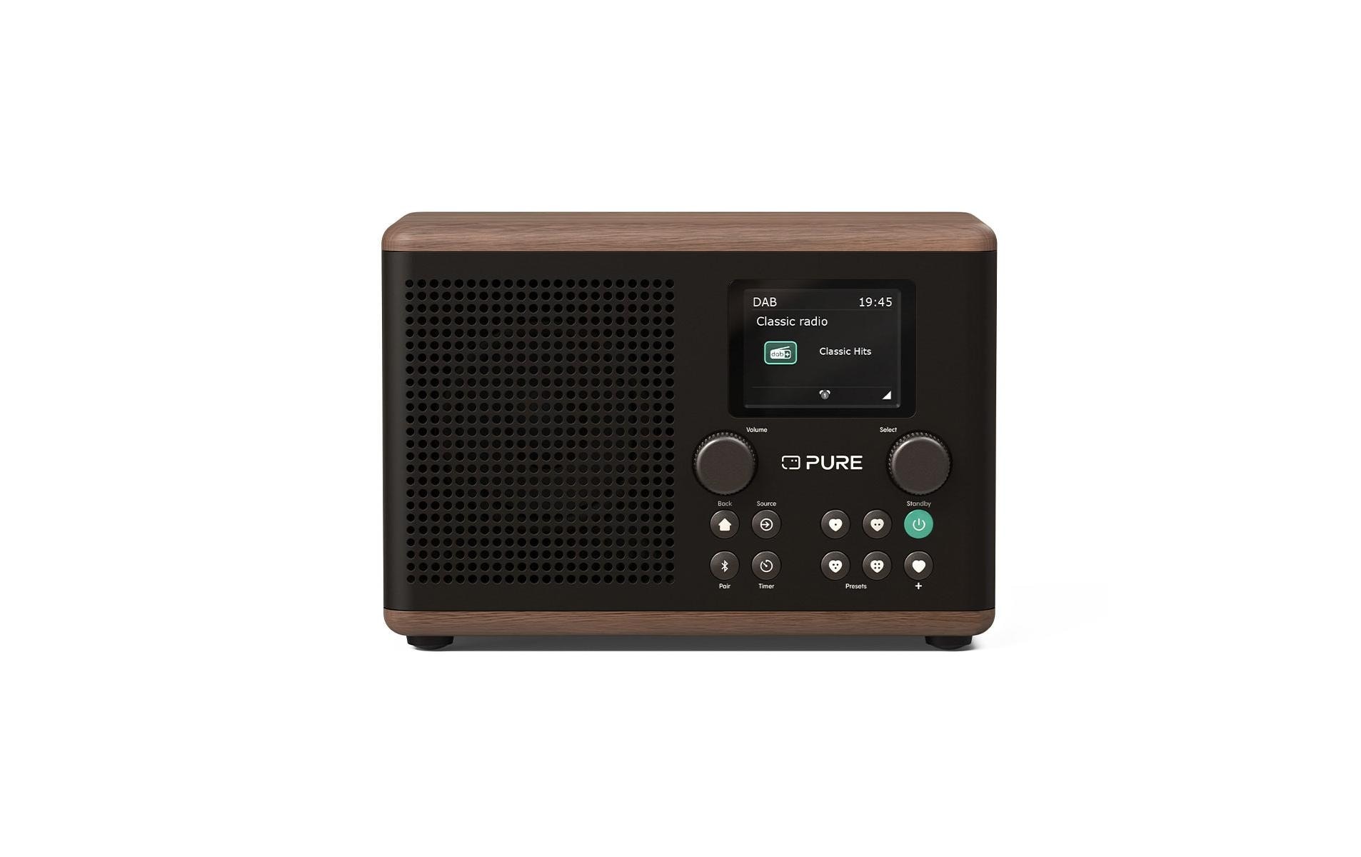 Pure Digitalradio (DAB+) »Classic H4 Walnuss/Schwarz« (Bluetooth Digitalradio (DAB+) | FM-Tuner 10 W)