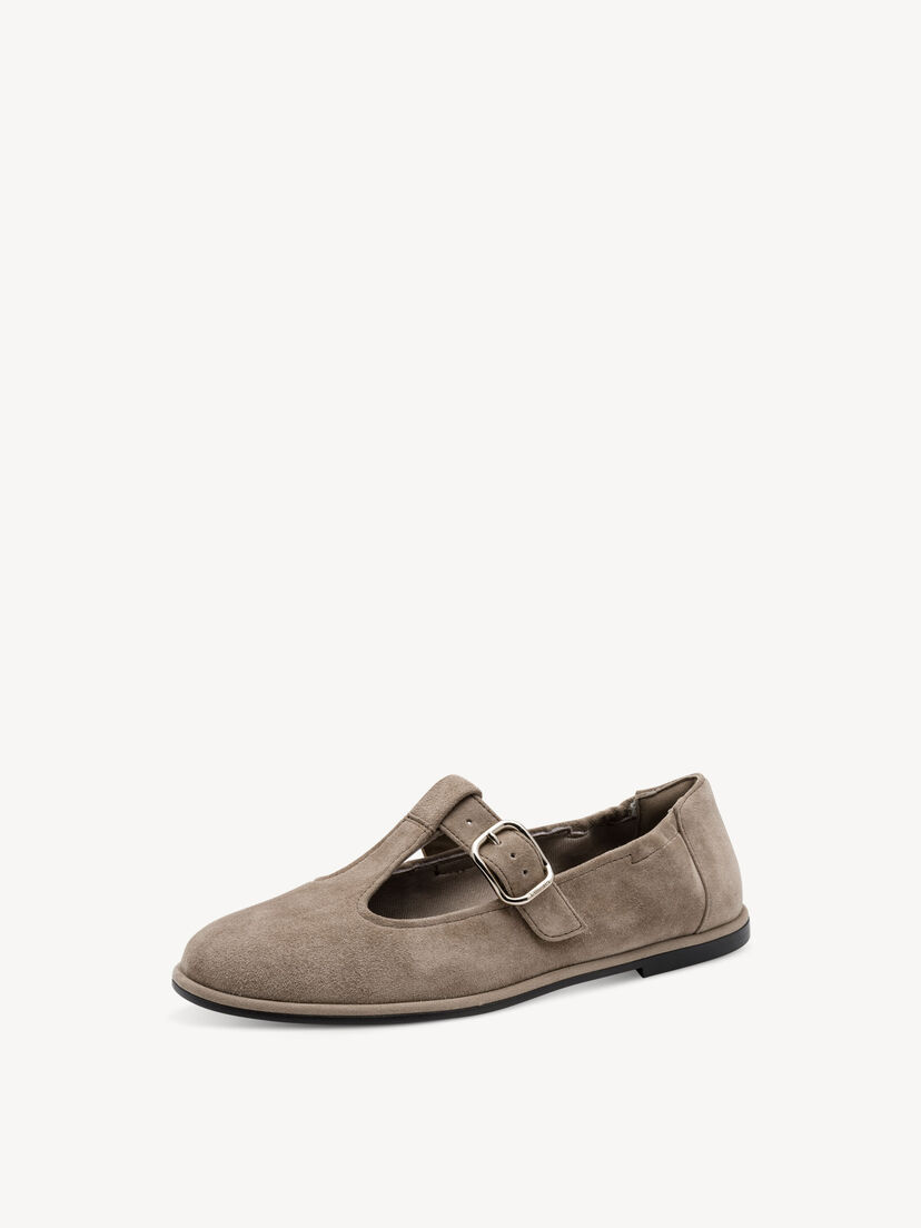 Leren Ballerina - beige