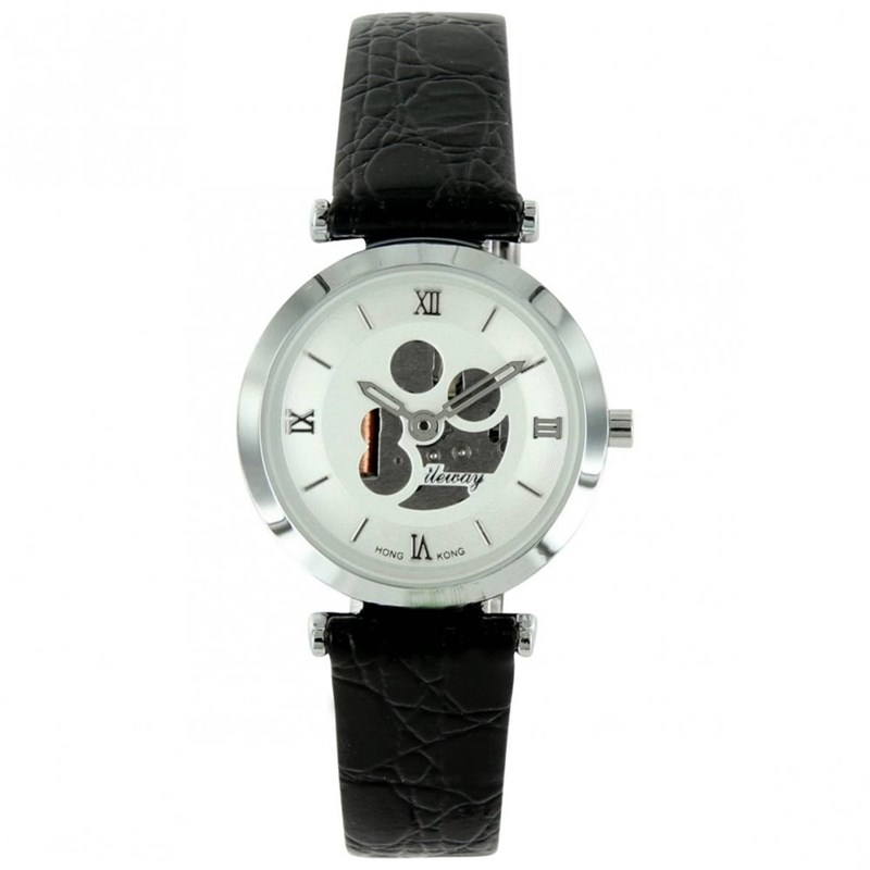 Montre Femme ILEWAY bracelet Cuir Noir