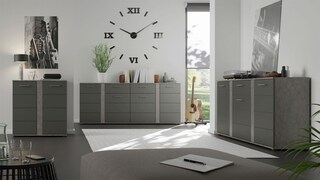 Kommode Blake 200x82x41 cm grau