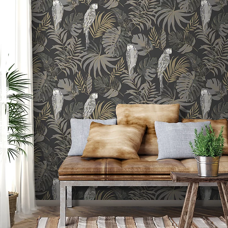Papier peint Intissé GoodHome Roite or et tabac