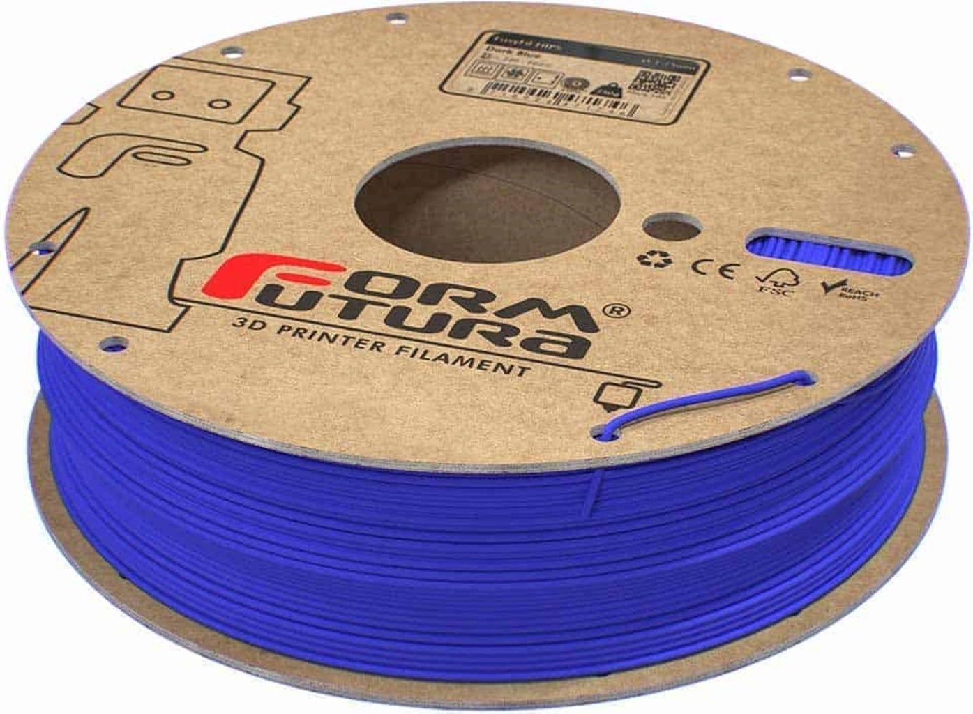 FormFutura  EasyFil™ HIPS Dark Blue, 1,75 mm / 750 g    Polystyrol als Alternative zu PLA und ABS