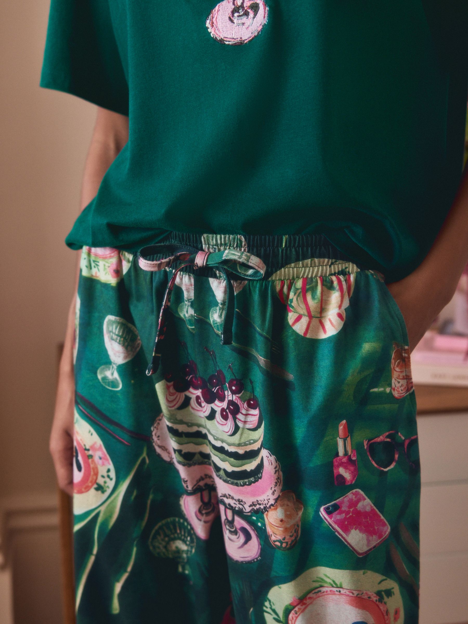Groene Cake - Pyjama met korte mouwen