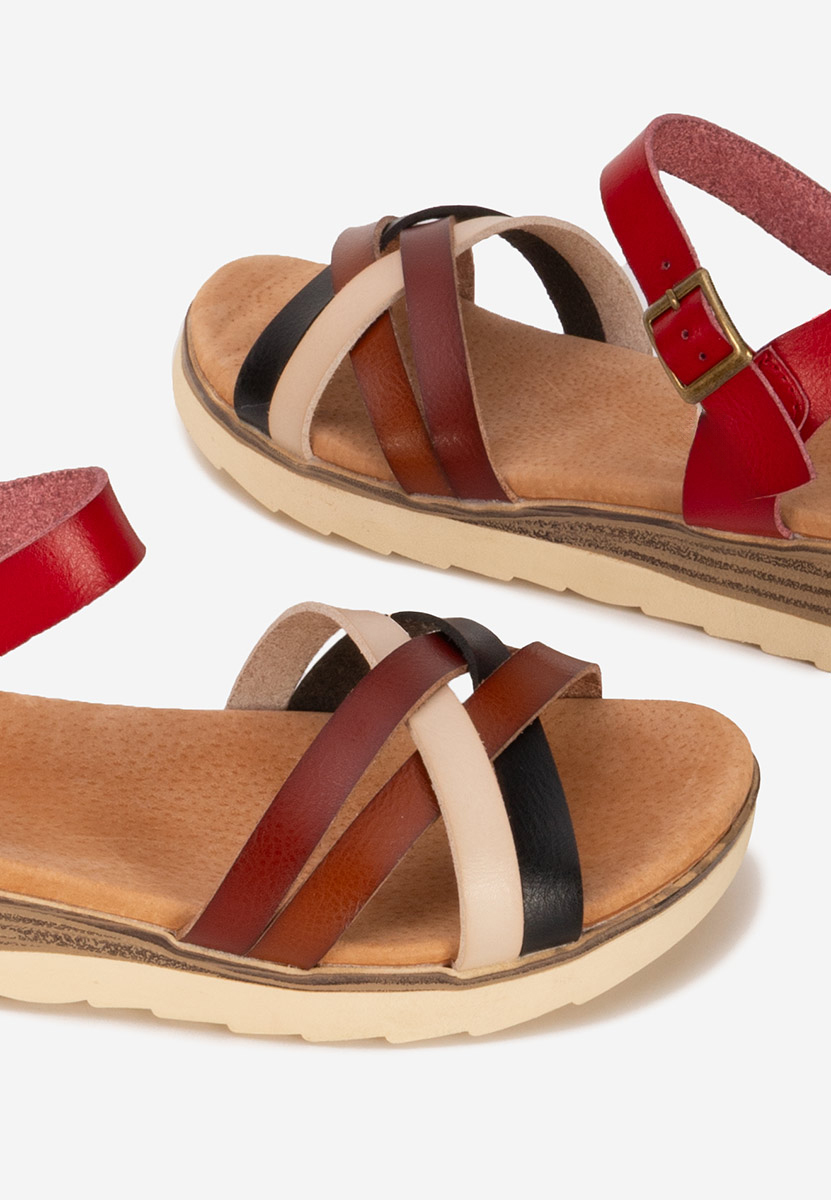 Sandales en cuir femme multicolores Mendosa