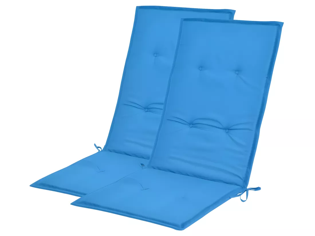 Lot de 2 coussins tissu bleue 120 x 50 x 3 cm DEC021548