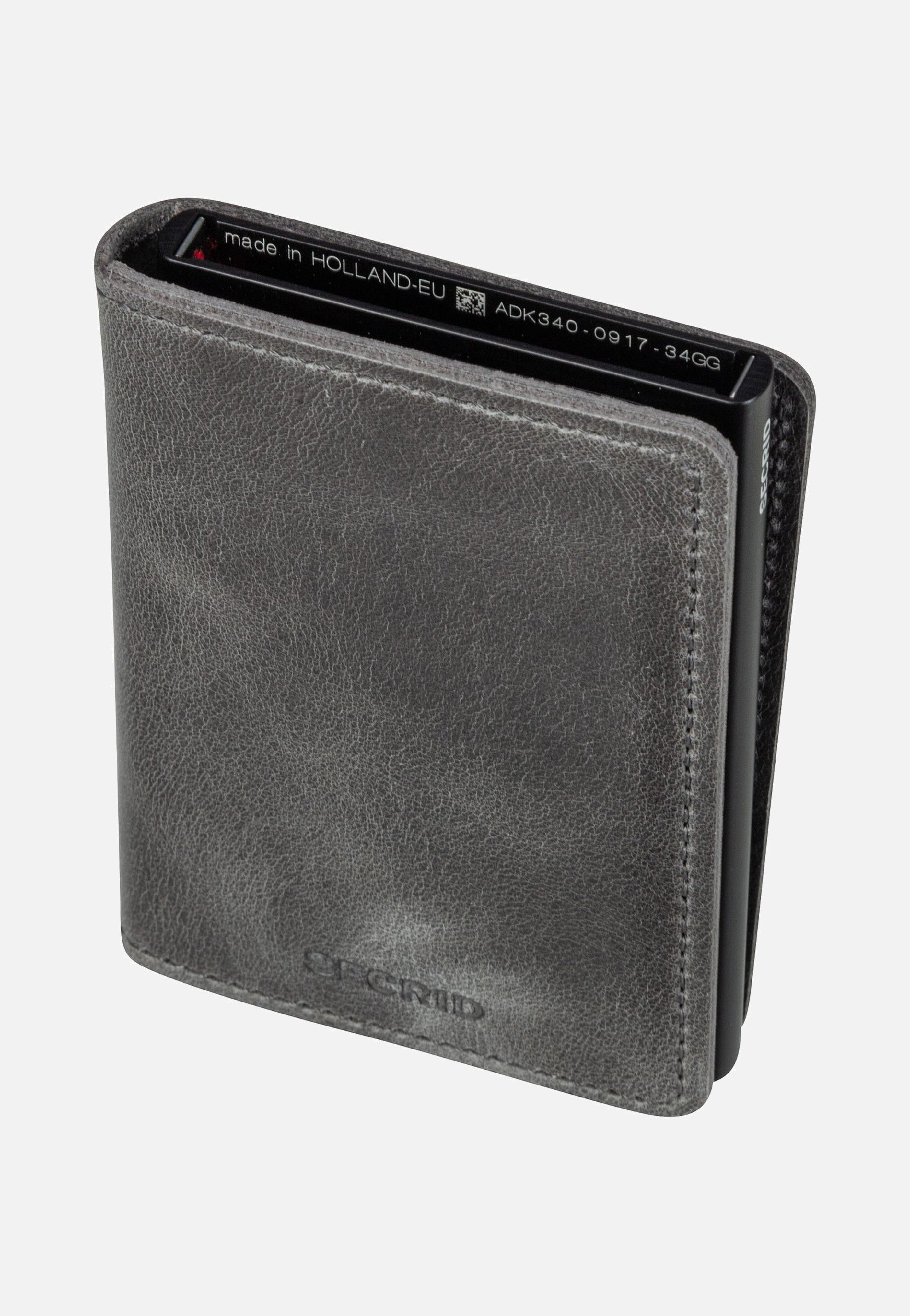 Slimwallet Vintage Grey-Black - Portemonnaie