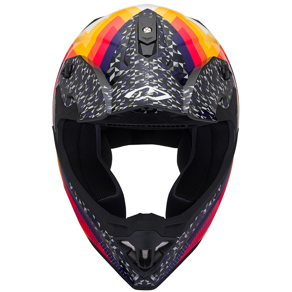 All One - Casque Nemesis Bolt Blanc / Orange / Violet / Noir