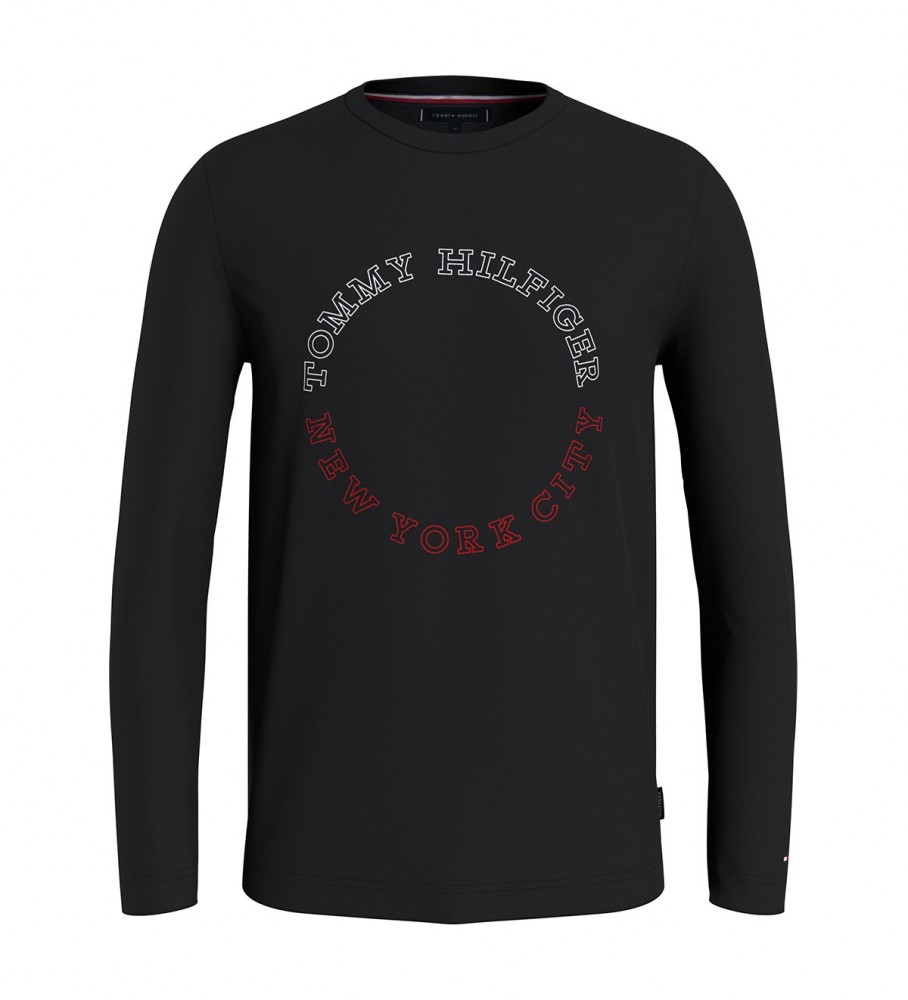Camiseta Tommy Hilfiger Monotype Roundle, preta