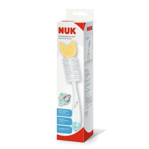 Goupillon 2 en 1 avec embout éponge - Bleu - NUK