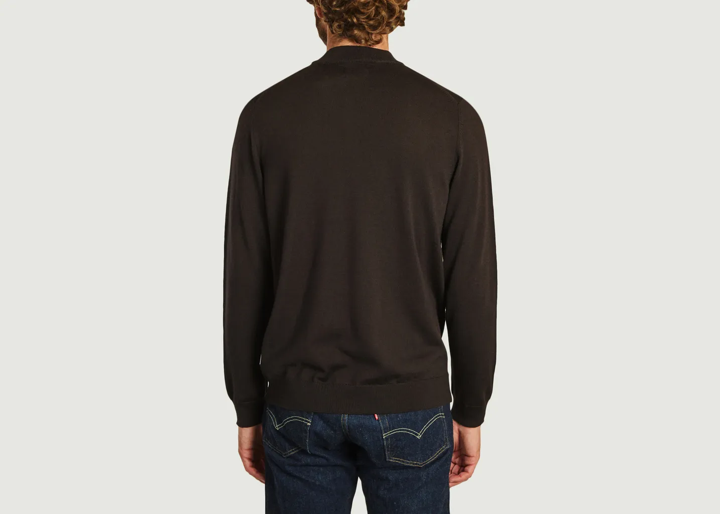 Pull col cheminée en laine mérinos Martin NN07