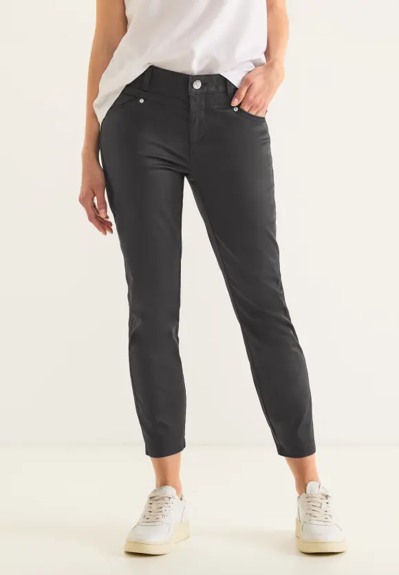Casual Fit Seidenoptik Hose - pure grey