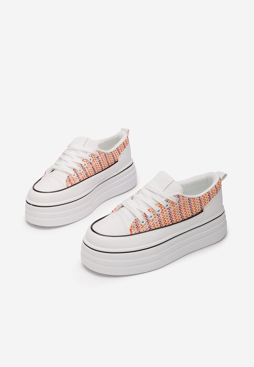 Tennis à plateforme orange Martheia V2