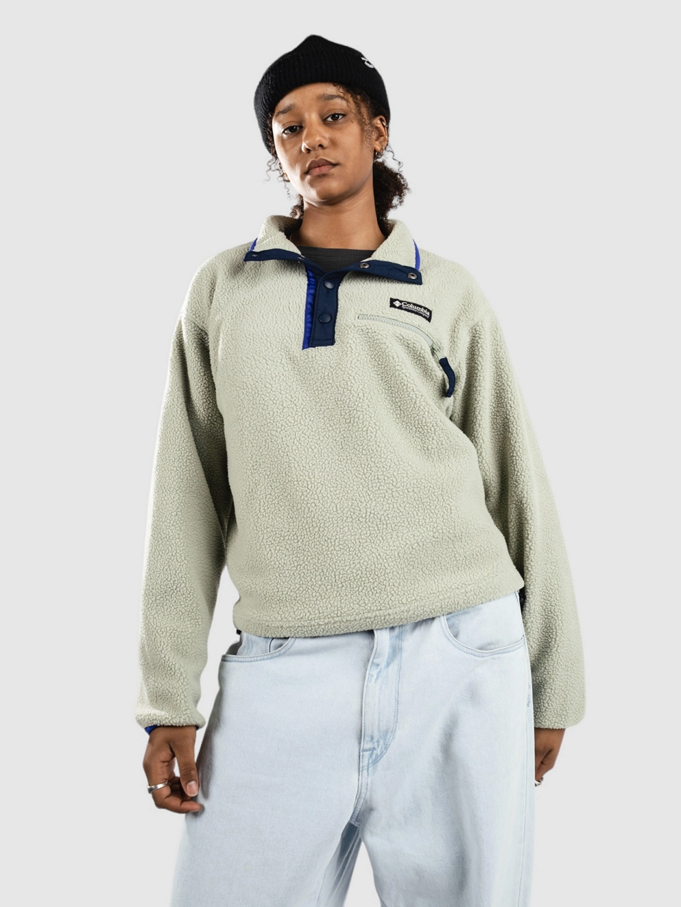 Columbia Helvetia II Cropped Half Snap Fleece Zip Hoo safari