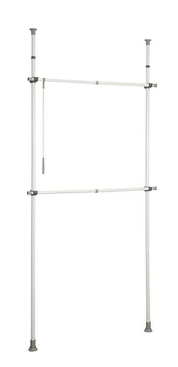 Système de penderie extensible Hercules Basic Wenko H. 165 à 300 cm x L. 75 à 120 cm blanc