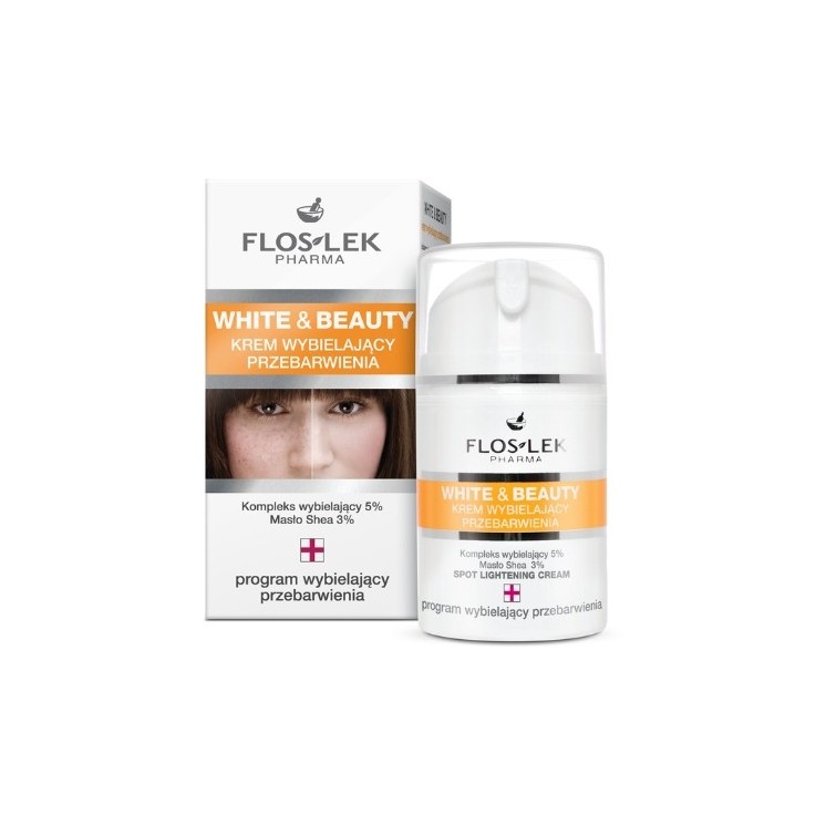 Floslek White & Beauty Gesichtscreme zur Aufhellung von Verfärbungen 50 ml