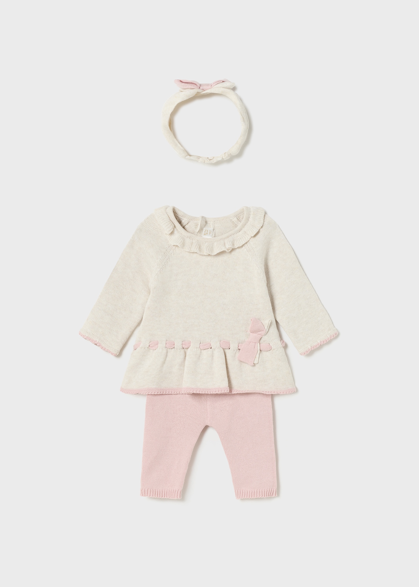 Conjunto de malha de algodão Better Cotton de 3 peças para recém-nascido