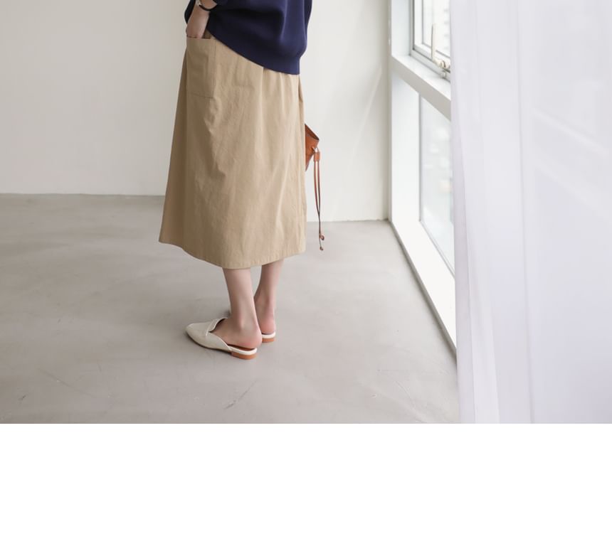 Angel Love - Effen getailleerd culotte met elastische taille en split