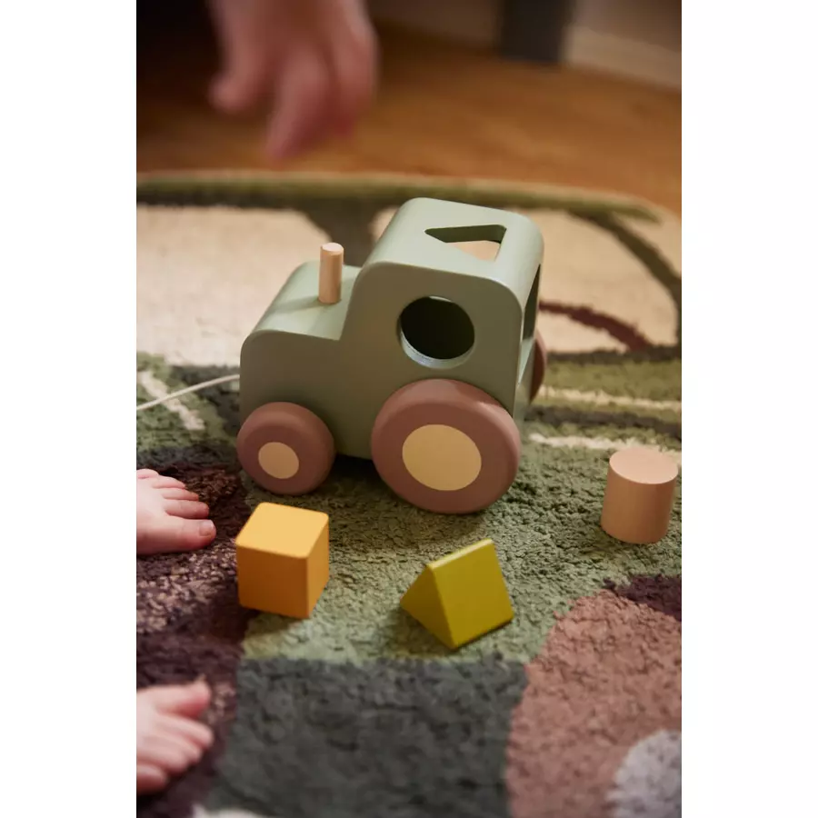 Filibabba Traktor zum Hinterherziehen mit Steckspiel
