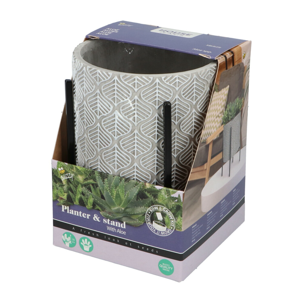 Buzzy House Plants Plantenpot in Standaard met Aloe Vera Zaden
