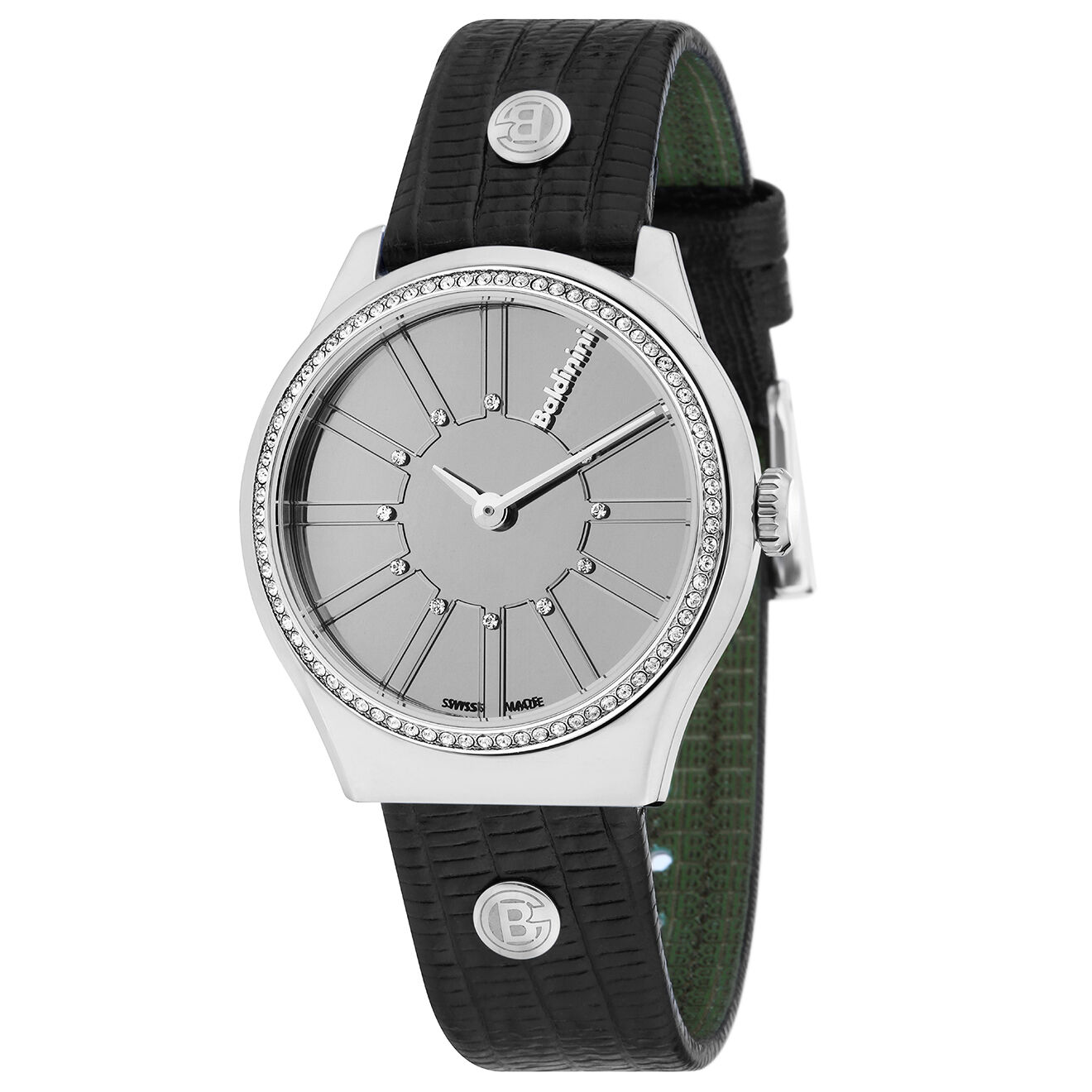 Baldinini Montre Femme en Cuir & cristaux Swarovski Adria noire