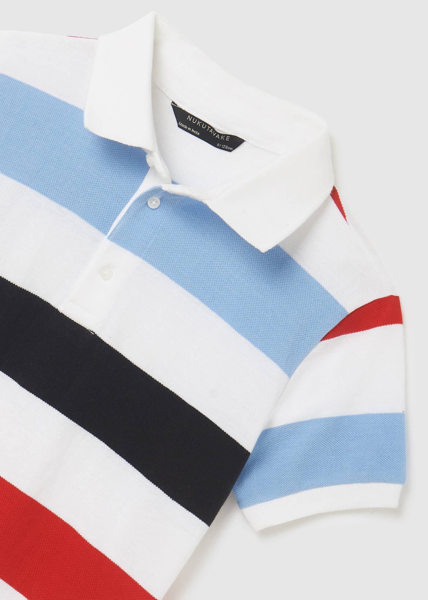 Camisa polo infantil de algodão com estampa