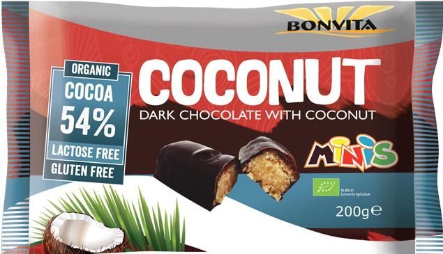 Bonvita Bonbarr choco cocos puur mini 200 gram